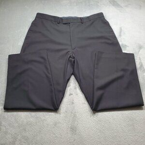 Kenneth Cole Reaction Flat Front Dress Slacks Black Pants Men Sz 38 x 29